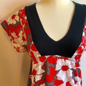 EUC Ella Moss Floral Print Tee